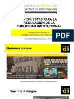 Propuestas de la PDLI sobre publicidad y comunicación institucional