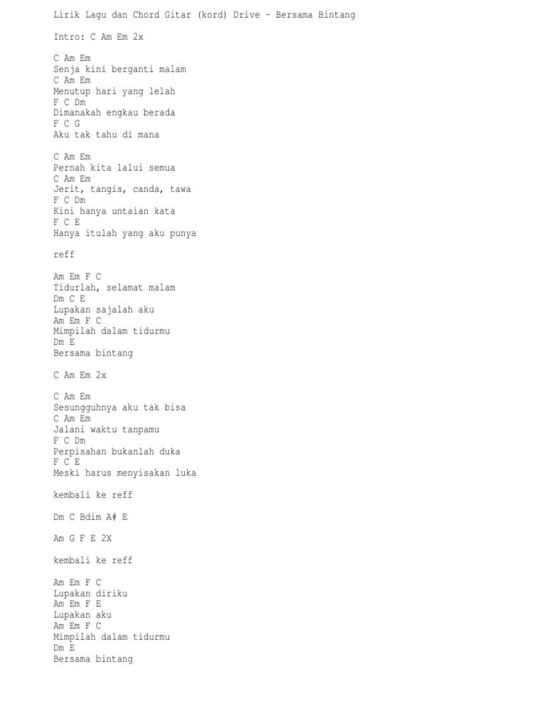 Sesungguhnya Aku Chord