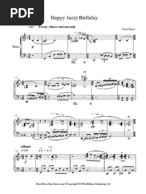 Jazz Happy Birthday Part 1 Pdf Entertainment General Jazz Music