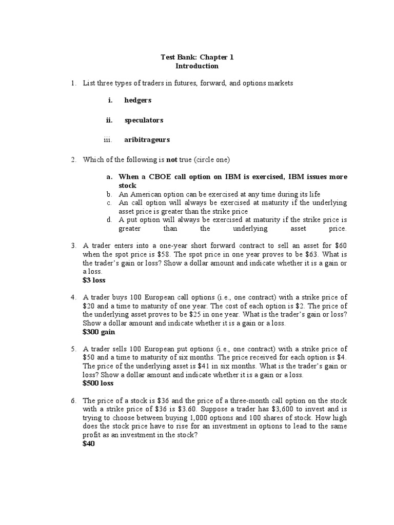 Options and Futures Trading Concepts | PDF | Option (Finance) | Futures ...