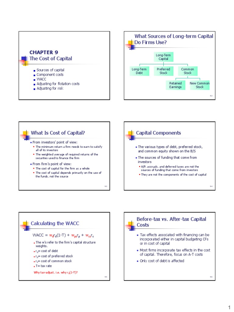 Understanding Cost of Capital and WACC | PDF | Cost Of Capital | Bonds ...