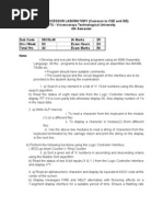 Microprocessor Laboratory Manual VTU 4th Semester ISE