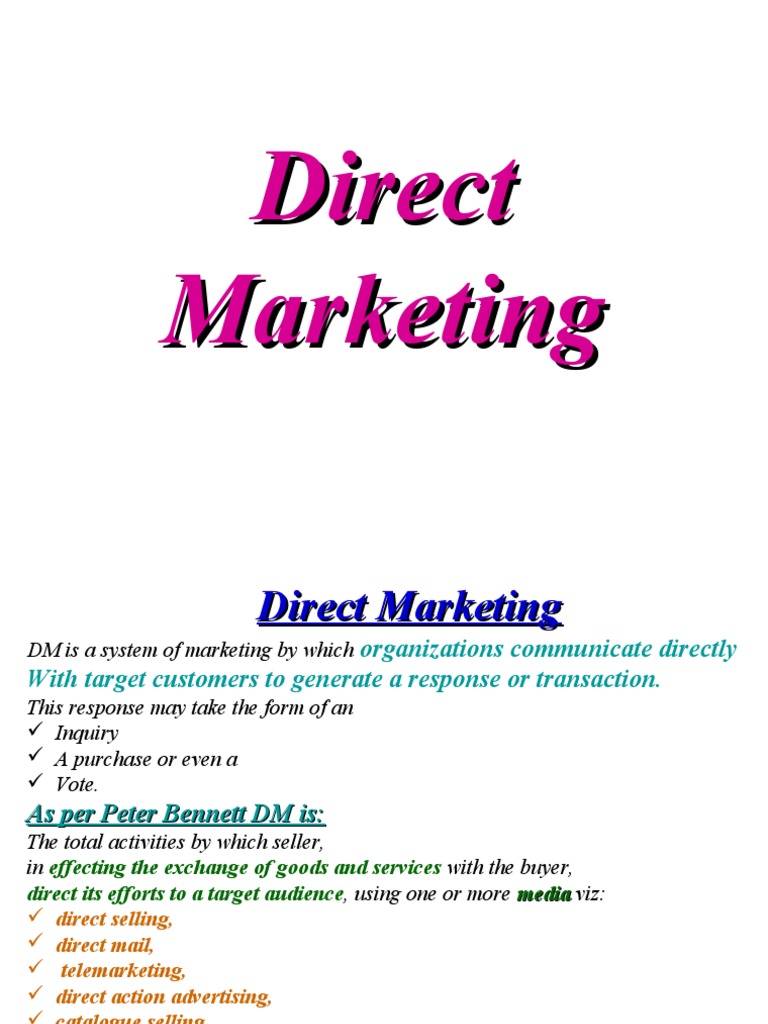 Direct Marketing | PDF | Direct Marketing | Action (Philosophy)
