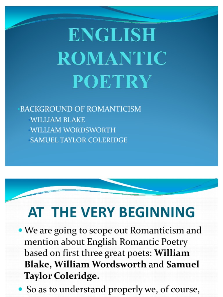 English Romantic Poetry | PDF | William Wordsworth | Romanticism