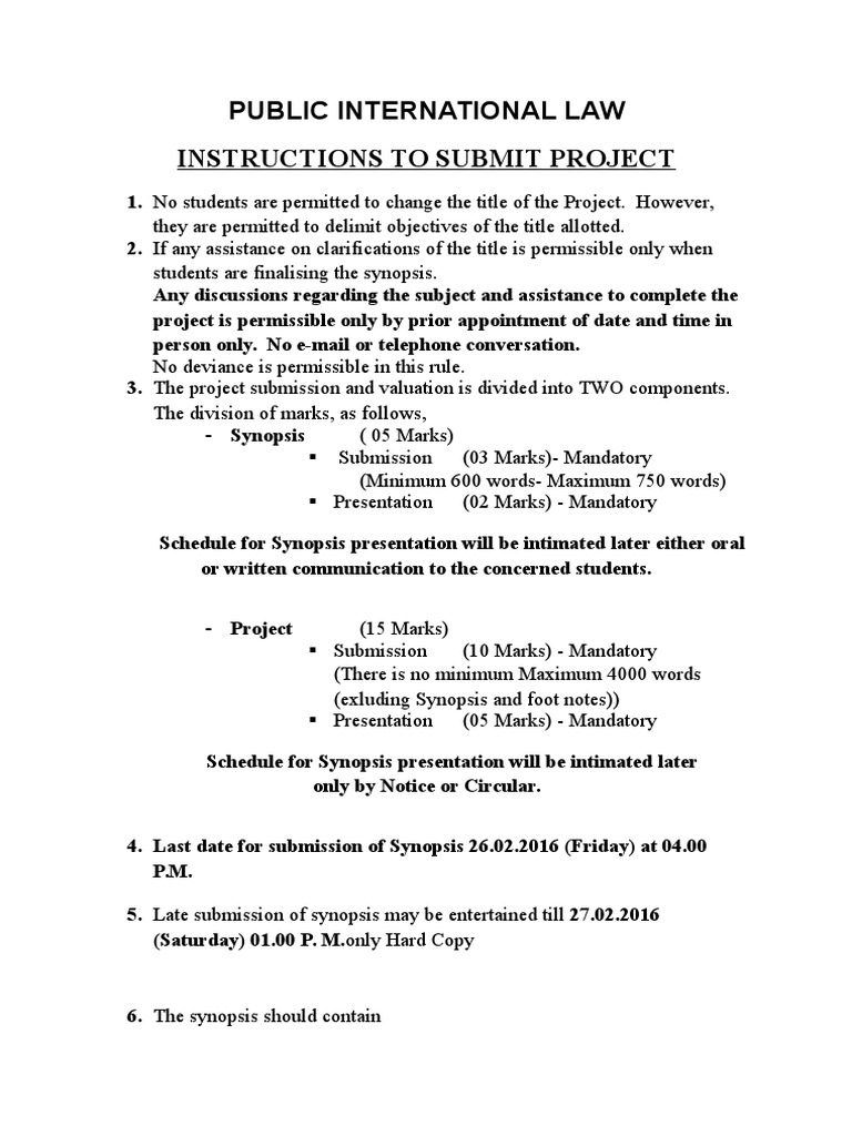 Public International Law Project Guide | PDF | Trips Agreement | Government