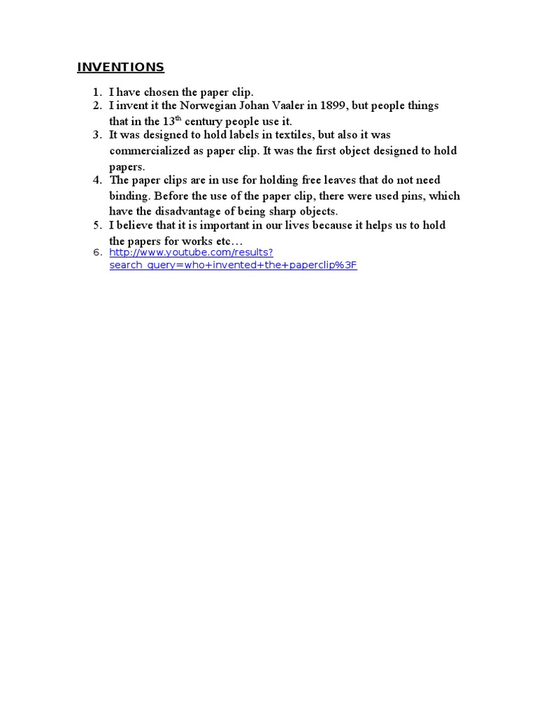 History of the Paper Clip | PDF