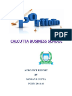 A Project Report BY Sanjana Gupta PGDM 2014-16