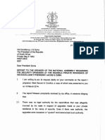 Zuma's Letter To The Speaker of Parliament On The Nkandla Upgrades - August 2014
