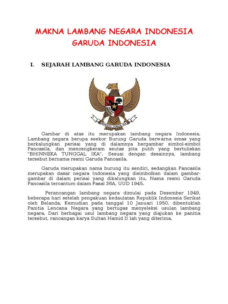 Sejarah dan Makna Garuda Pancasila | PDF | Sejarah