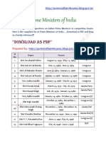 Prime Ministers of India: "Download As PDF"