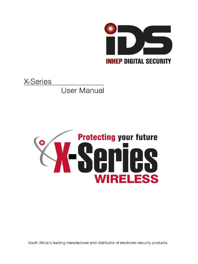 IDS XSeries User Manual 70039801E Security Alarm Computing