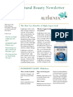 Authenta Natural Beauty Newsletter Volume 1 Issue 2