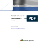 Microsoft Dynamics AX 2009 Lean Ordering Cumulative
