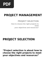 Project Management _ Project Selection