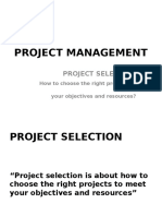 Project Management - Project Selection