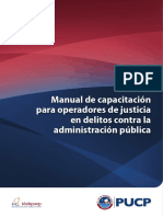 Manual de Capacitación para operadores de justicia en delitos contra la administración pública