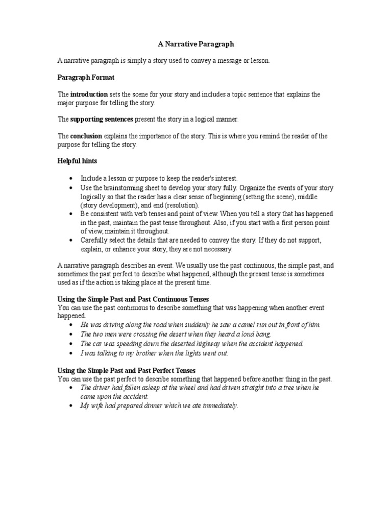 Narrative essay example pdf image