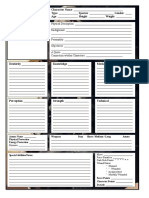 Star Wars D6 Character Sheet