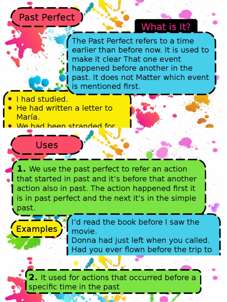 Past Perfect Tense Guide | PDF | Self-Improvement
