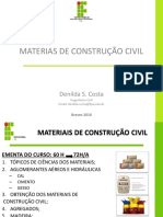 Aula 1 - Materiais de Construção Civil