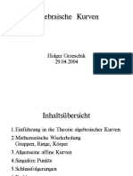 Algebraische Kurven by Holger Grzeschik