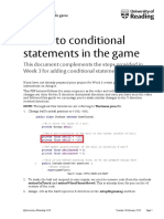 3-2 Conditional Statements in the Game As