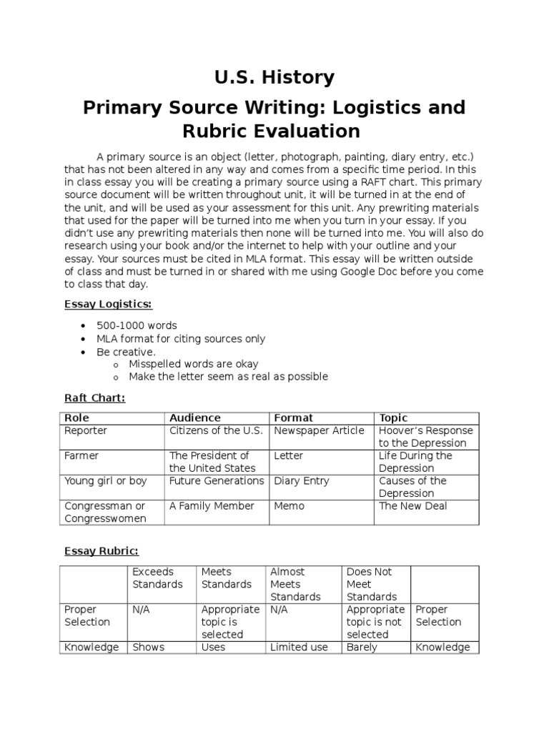 Role, audience, format topic examples picture