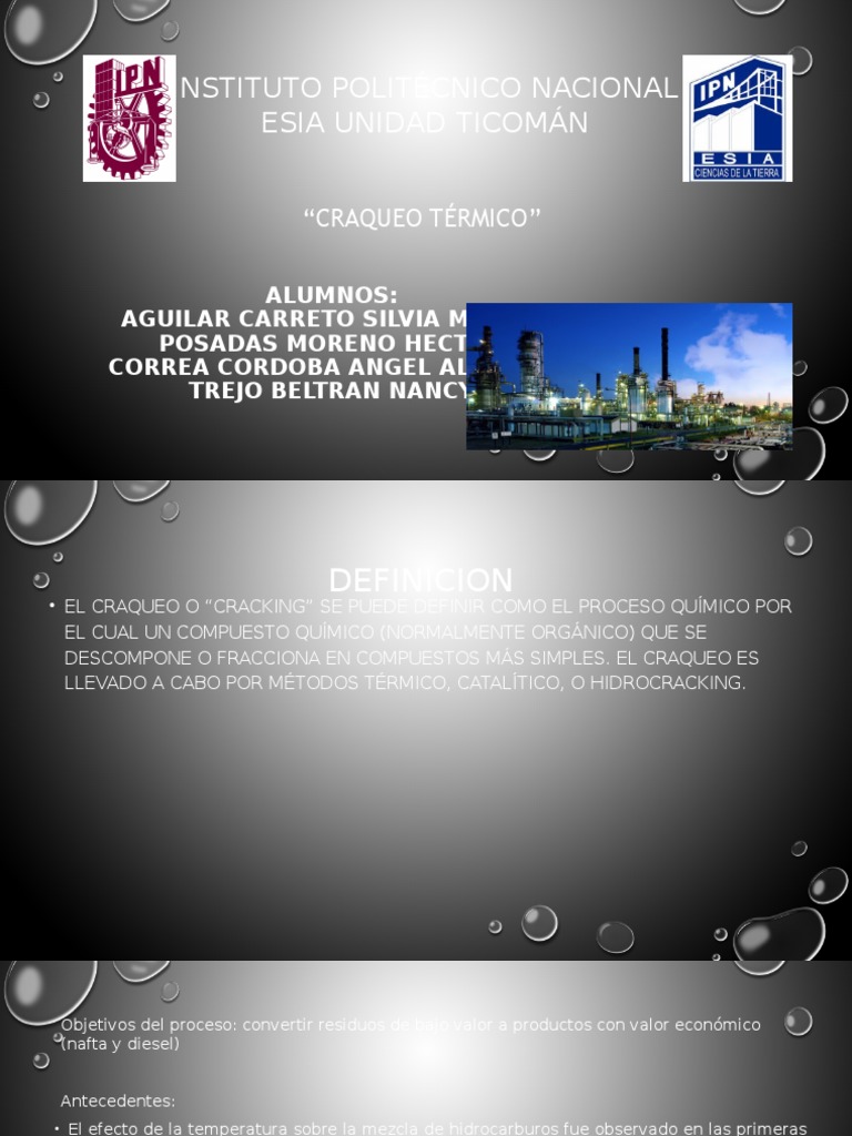 Craqueotermico y Catalitico Catálisis Agrietamiento (Química)