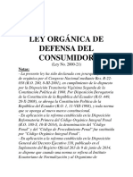 Ley Organica de Defensa Del Consumidor