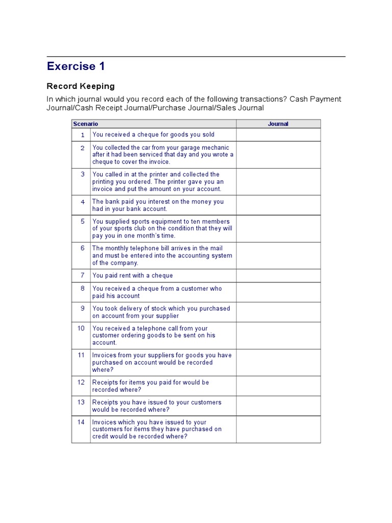 Exercise 01 | PDF