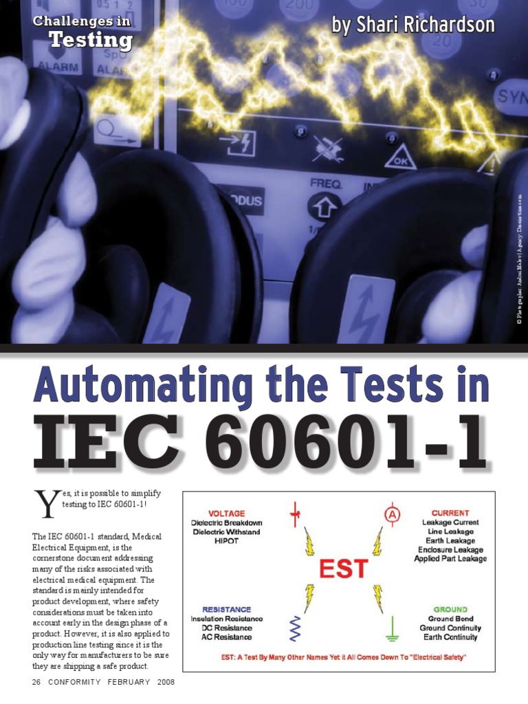 Electrical Safety Test 60601-1 | PDF | Insulator (Electricity ...