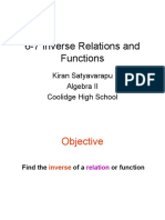 6-7 Inverse Relations and Functions