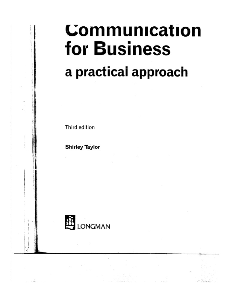 Business Communication By Shirley Taylor Pdf