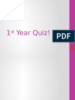 1st year quiz 