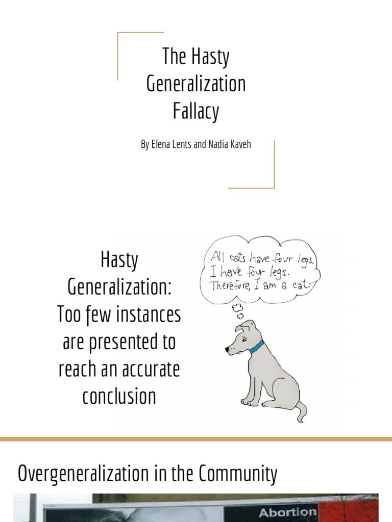 Sweeping Generalization Propaganda Ads