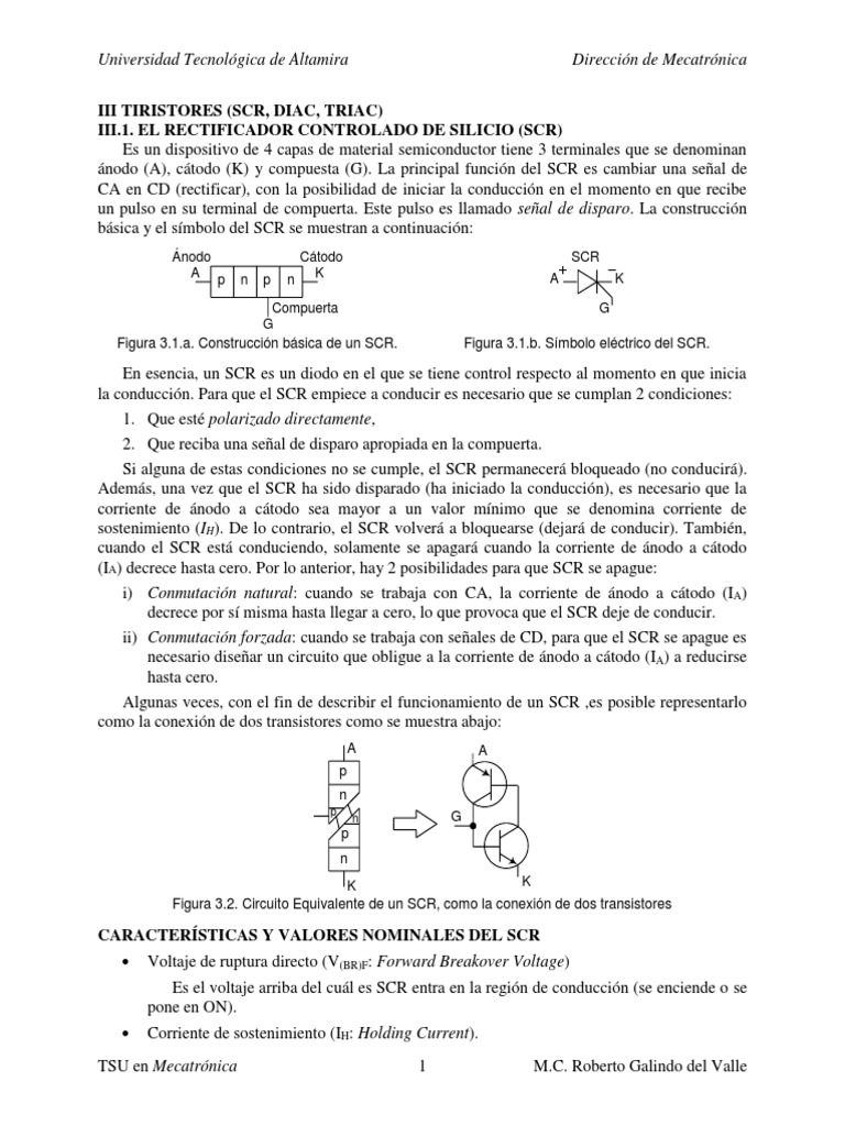 03 SCRs y TRIACs | PDF