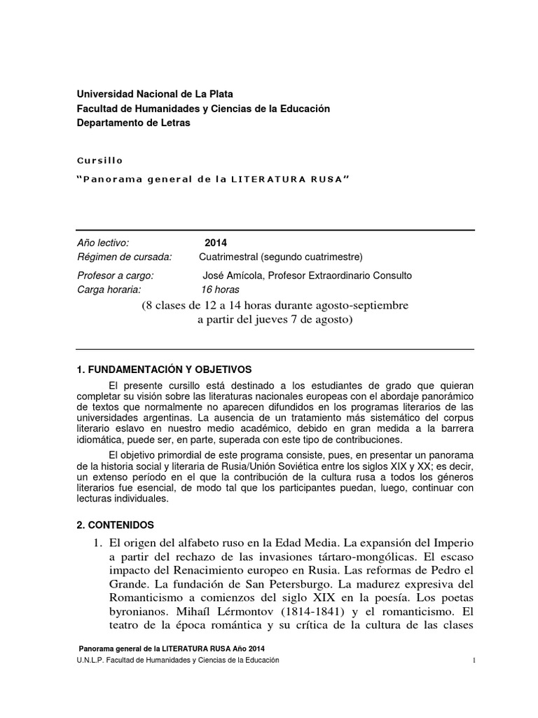 Panorama de la Literatura Rusa | PDF | Fiódor Dostoievski | Nikolai Gogol