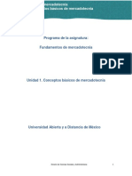 Unidad 1. Conceptos Basicos de Mercadotecnia - Contenido