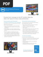 Dell UltraSharp 25 Monitor UP2516D Spec Sheet