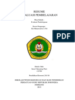 Resume Evaluasi Pembelajaran