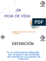 Taller Hoja de Vida Profesionales