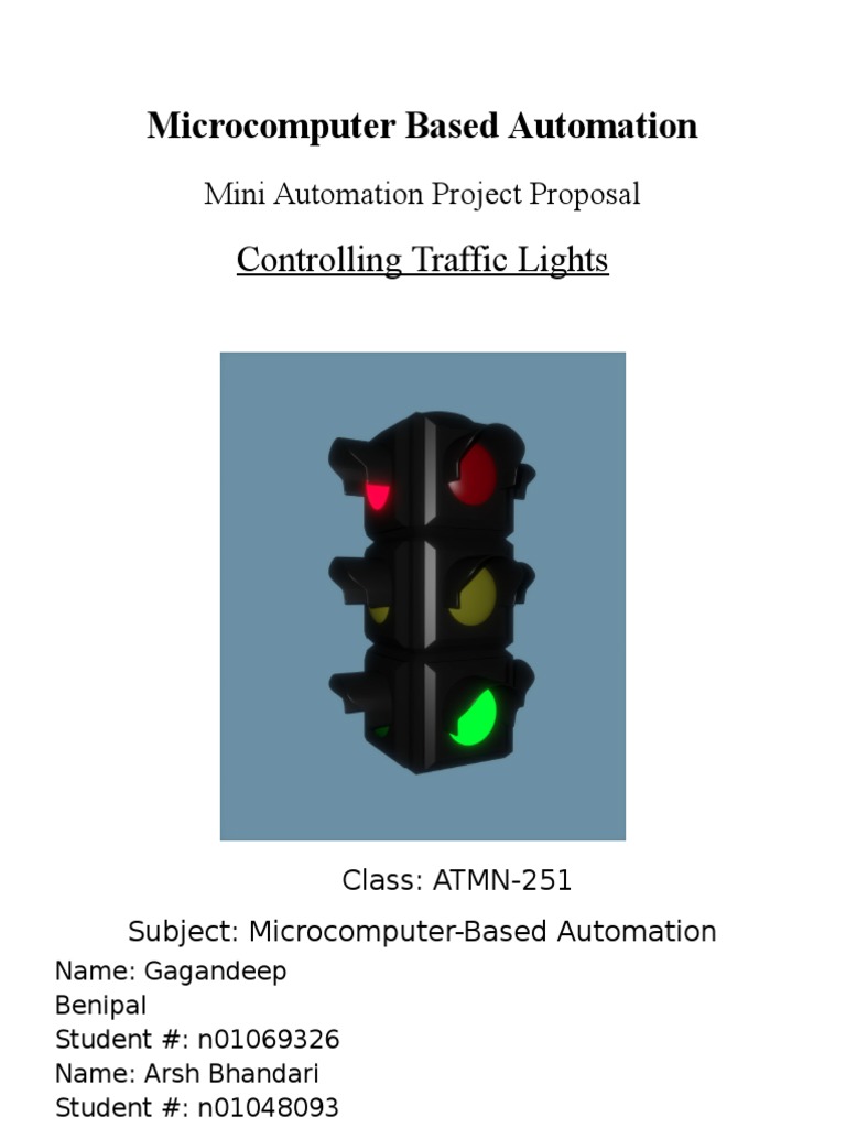 Traffic Light Project Proposal PDF