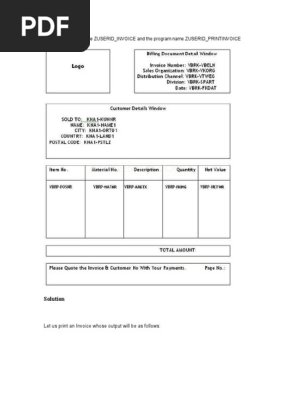 Printing an Invoice