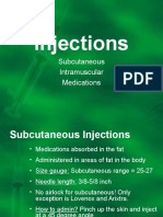 Injections: Subcutaneous Intramuscular Medications