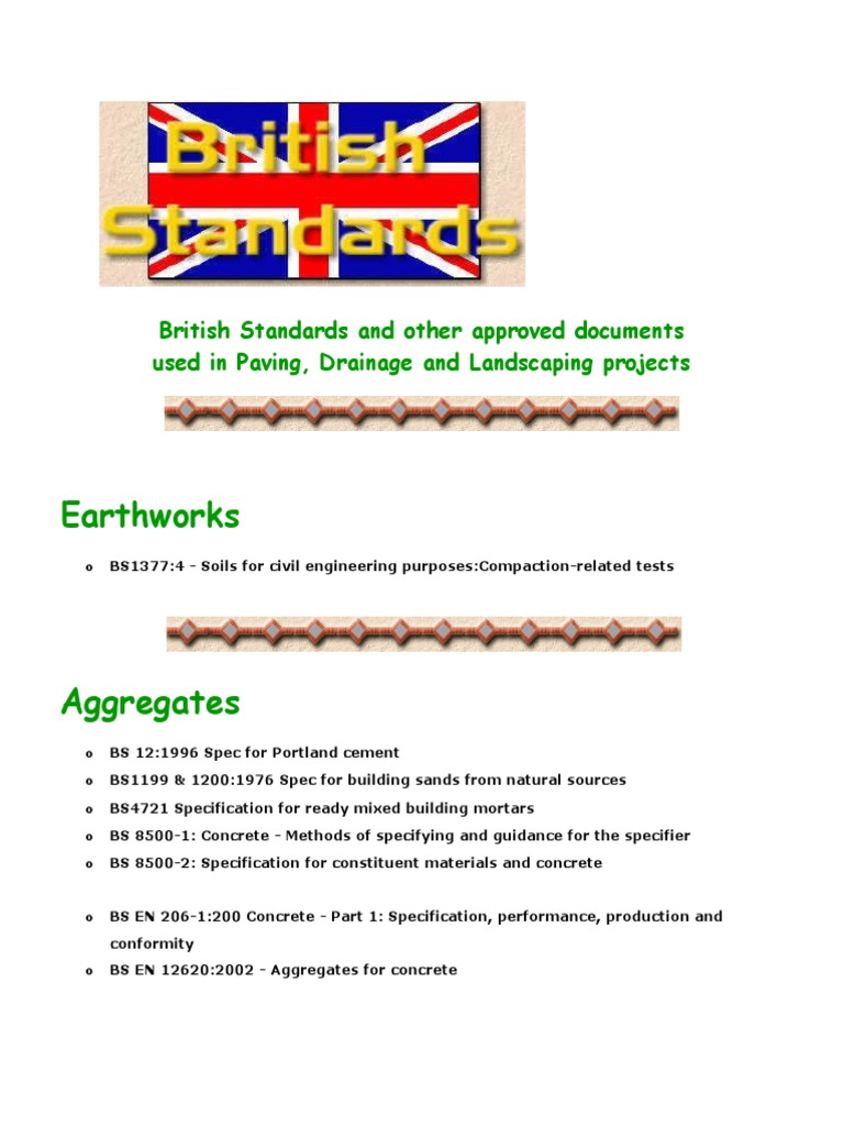 British Standards and Other Approved Documents | PDF | Asphalt | Road ...