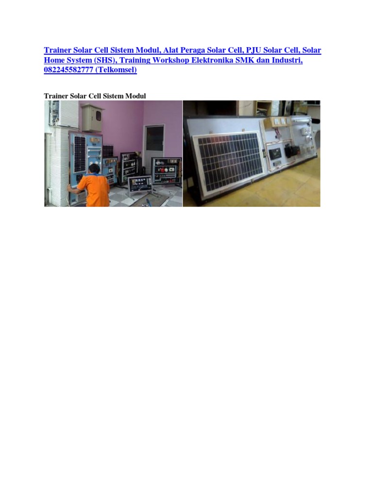 Trainer Solar Cell Sistem Modul | PDF | Sains & Matematika
