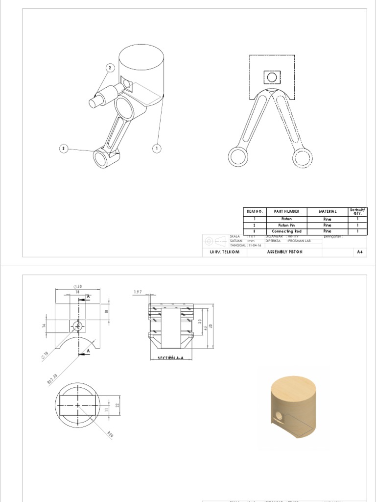 Piston Assembly Specifications Document | PDF | Technology & Engineering