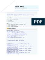 Deleting Data From Mysql