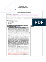 Daily Lesson Plans Unit Assessment Plan