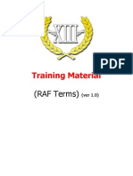 Training Material: (RAF Terms)